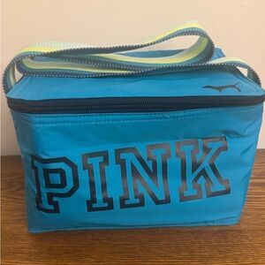 NWOT Victoria's Secret PINK Teal Blue Insulated Lunch Cooler Bag Tote